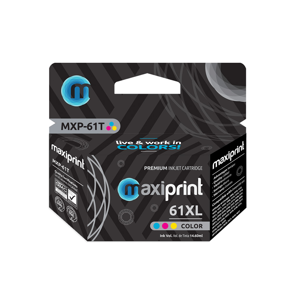 Cartucho de tinta Maxiprint Compatible con HP 61 XL tricolor 14.6ml