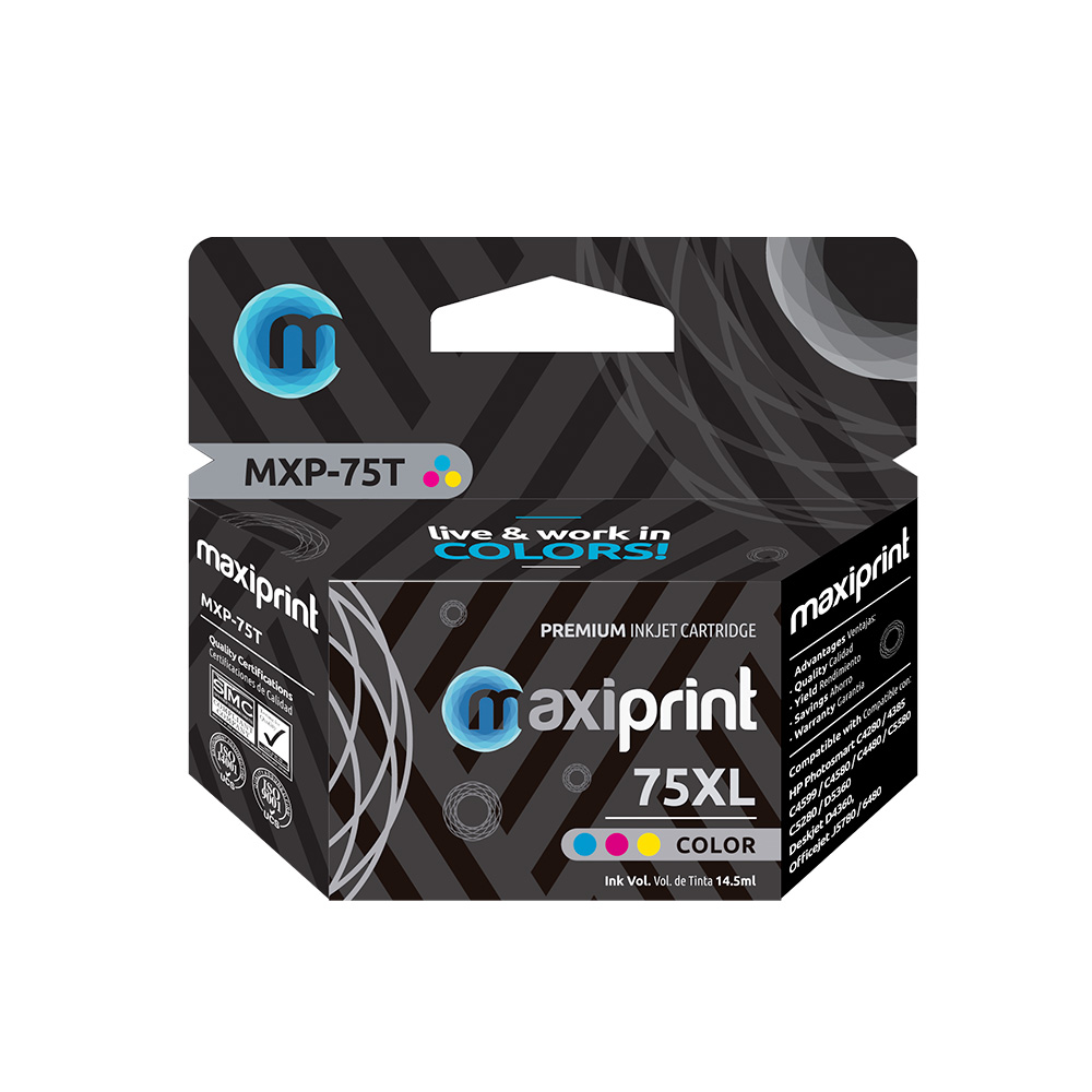 Cartucho de tinta Maxiprint Compatible con HP 75 XL tricolor 13ml