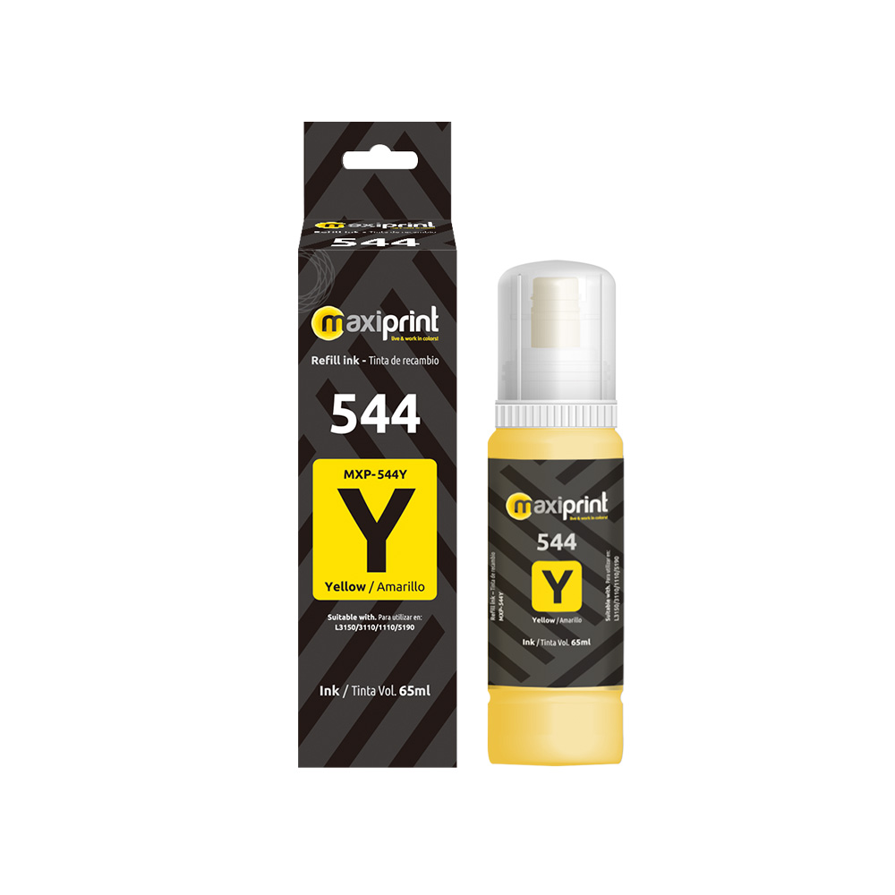 Botella de tinta Maxiprint Compatible con Epson 544 amarillo 65ml