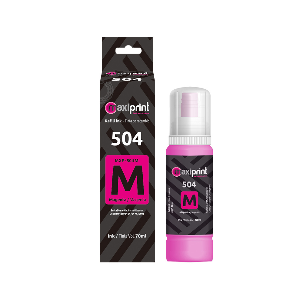 Botella de tinta Maxiprint Compatible con Epson 504 magenta 70ml