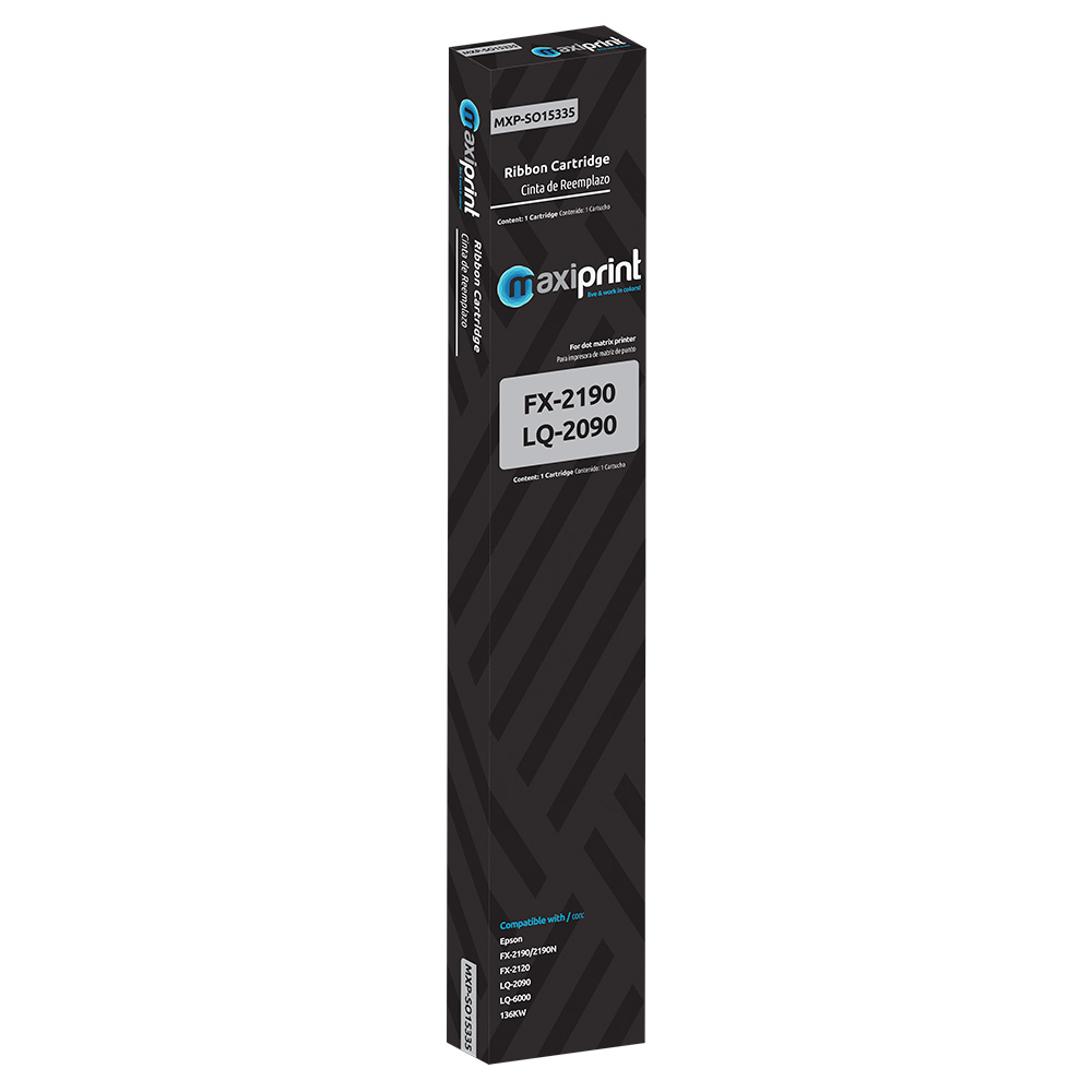 Cinta Maxiprint Compatible con Epson S015335 FX2190 negro