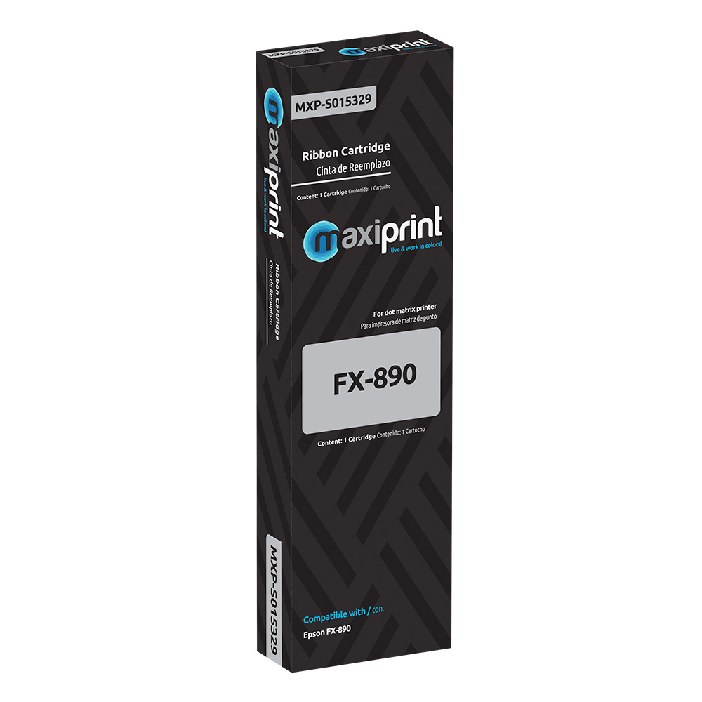 Cinta Maxiprint Compatible con Epson S015329 LQ-590 FX890 negro
