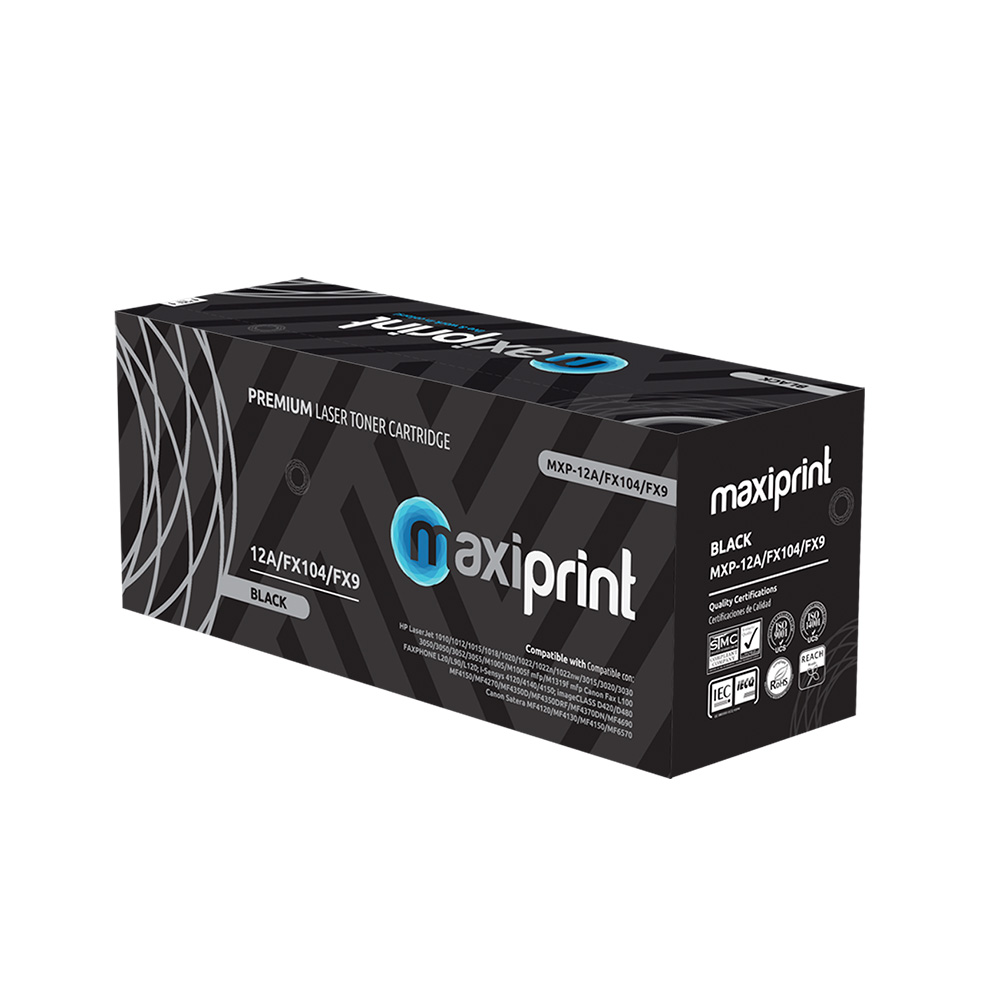 Cartucho de Toner Maxiprint Compatible con HP Q2612A Canon FX104 FX9