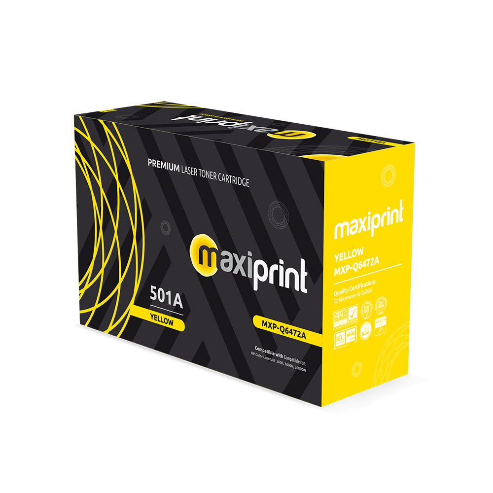 Cartucho de Toner Maxiprint Compatible con HP Q6472A amarillo