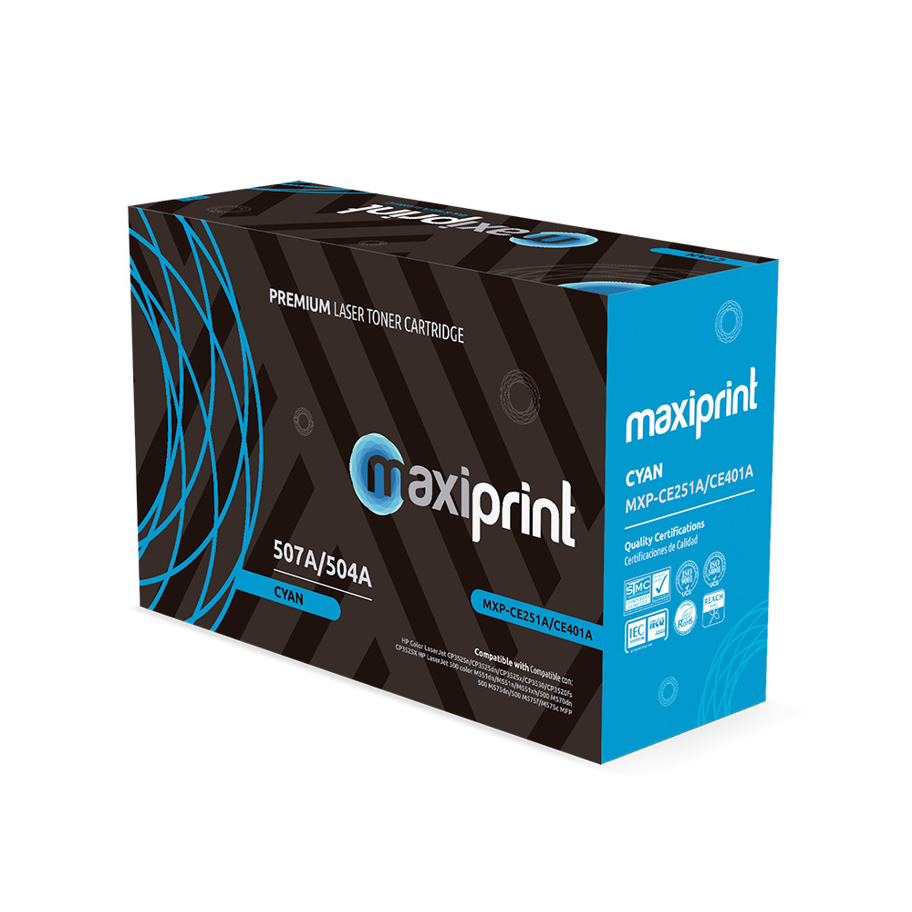 Cartucho de Toner Maxiprint Compatible con HP CE251A CE401A  Cian