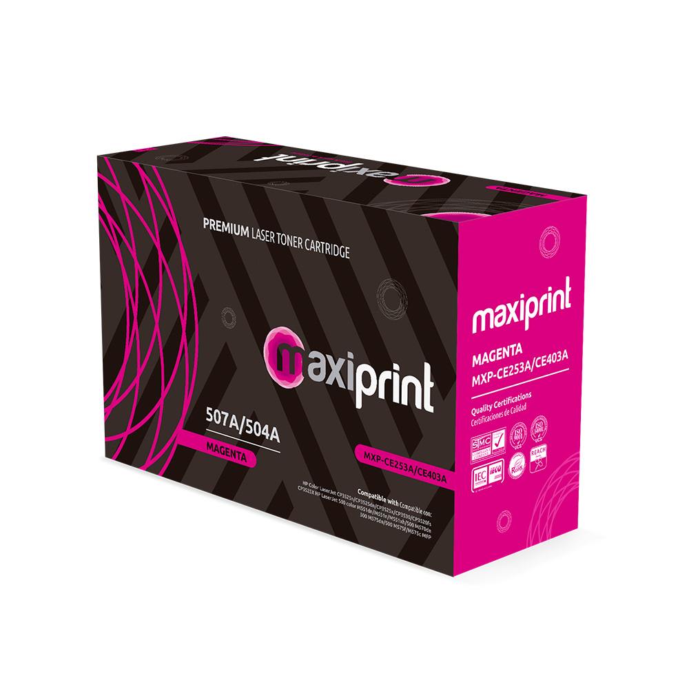 Cartucho de Toner Maxiprint Compatible con HP CE253A CE403A magenta