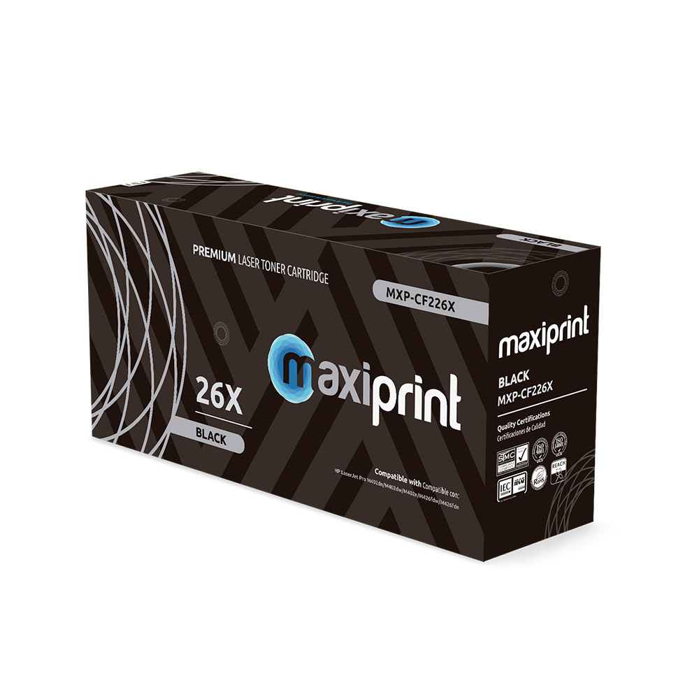 Cartucho de Toner Maxiprint Compatible con HP CF226XC Canon 052H negro