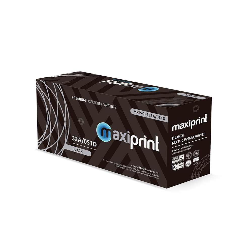 Unidad de Imagen Maxiprint Compatible con HP CF232A Canon 051D negro