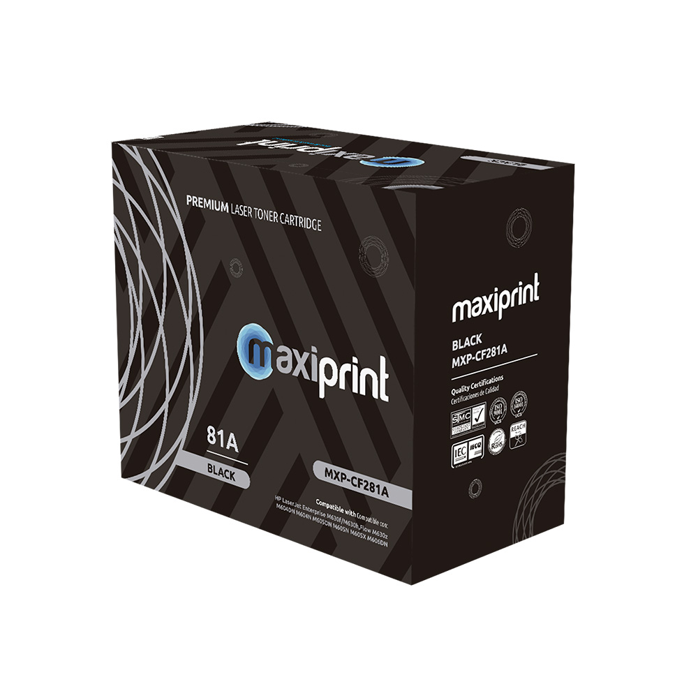Cartucho de Toner Maxiprint Compatible con HP CF281A Canon 039 negro