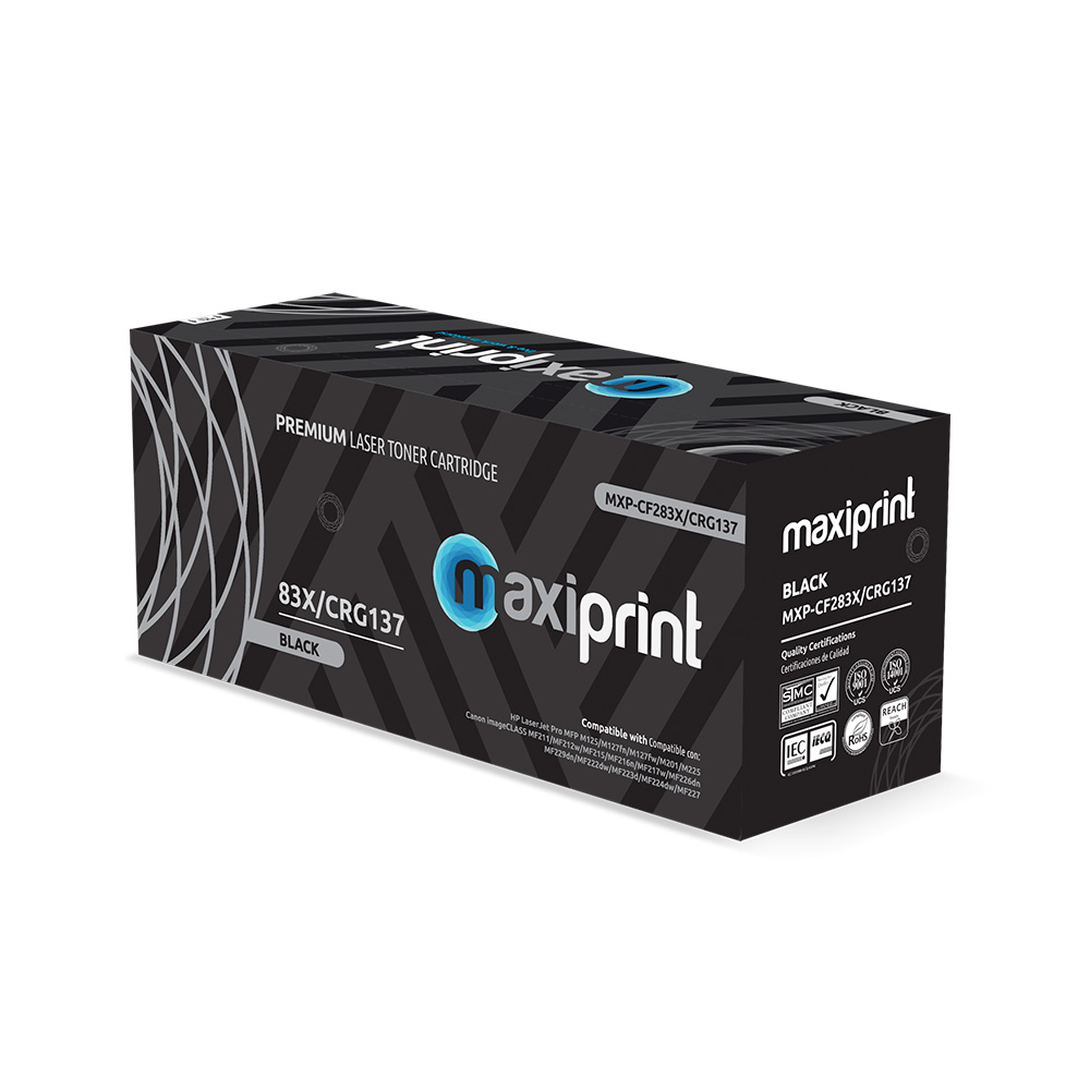Cartucho de Toner Maxiprint Compatible con HP CF283X Canon CRG137