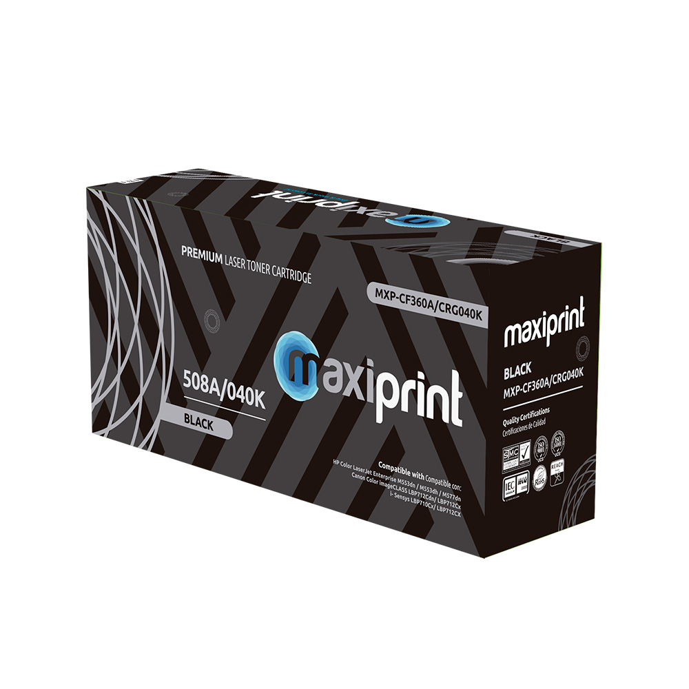 Cartucho de Toner Maxiprint Compatible con HP CF360A Canon 040 negro