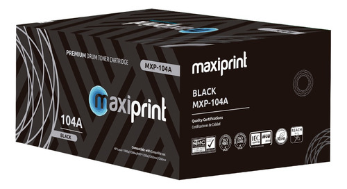 Unidad de Imagen Maxiprint Compatible con HP W1104A 104A  negro