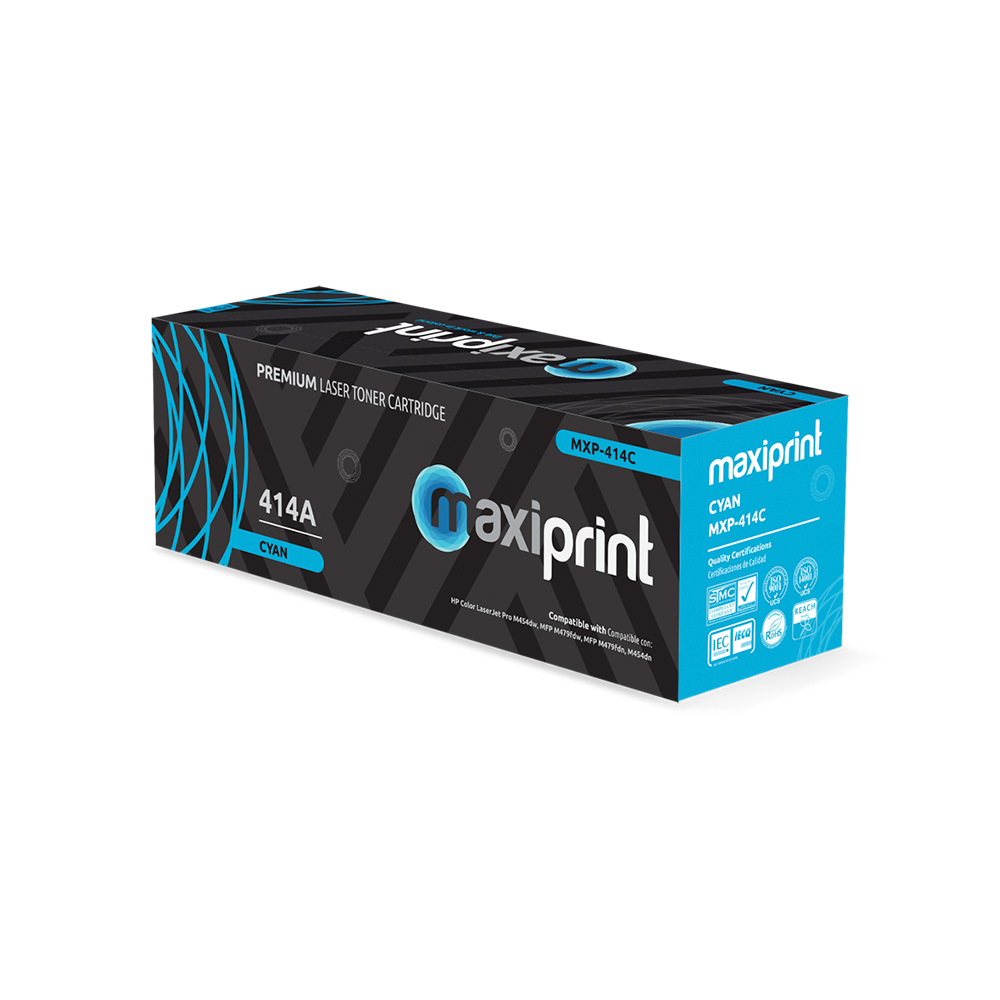 Cartucho de Toner Maxiprint Compatible con HP W2021A 414A Cian (C/Chip)