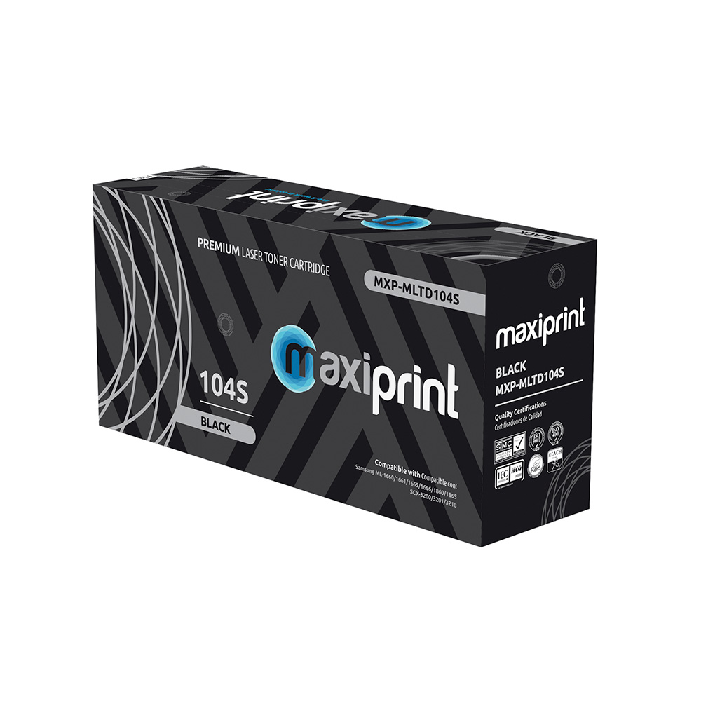 Cartucho de Toner Maxiprint Compatible con Samsung MLTD104S negro