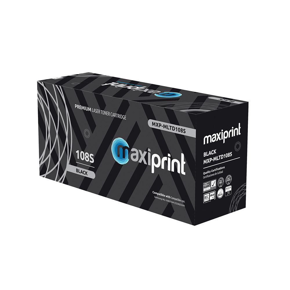 Cartucho de Toner Maxiprint Compatible con Samsung MLTD108S negro