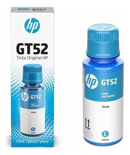 Botella de Tinta para Refill HP GT52 Cian 70ml
