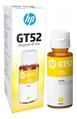 Botella de Tinta para Refill HP GT52 Amarillo 70ml