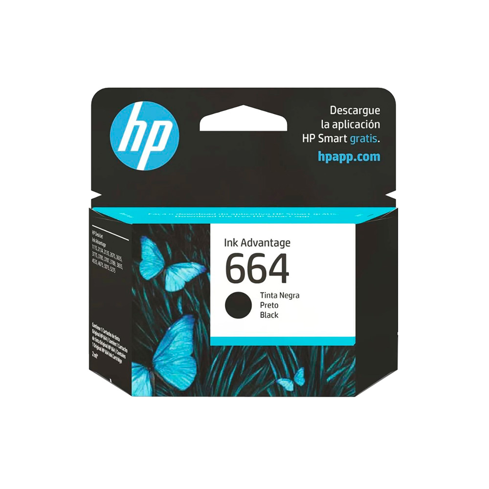 Cartucho de tinta HP 664 Negro