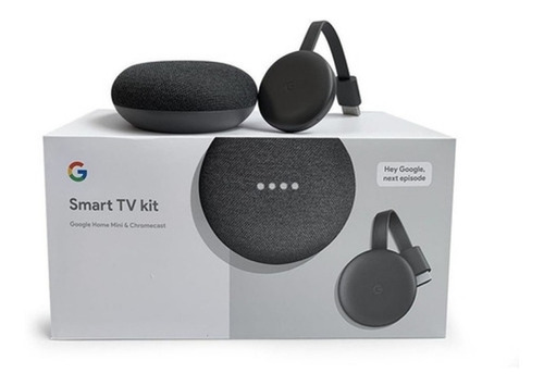 Kit Smart TV: Google Home Mini (color carbón) + Chromecast 3º Gen.