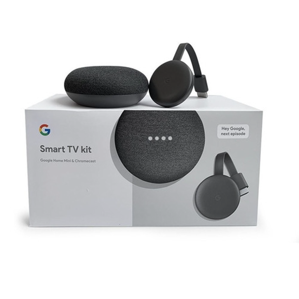 Kit Smart TV: Google Home Mini (color carbón) + Chromecast 3º Gen.