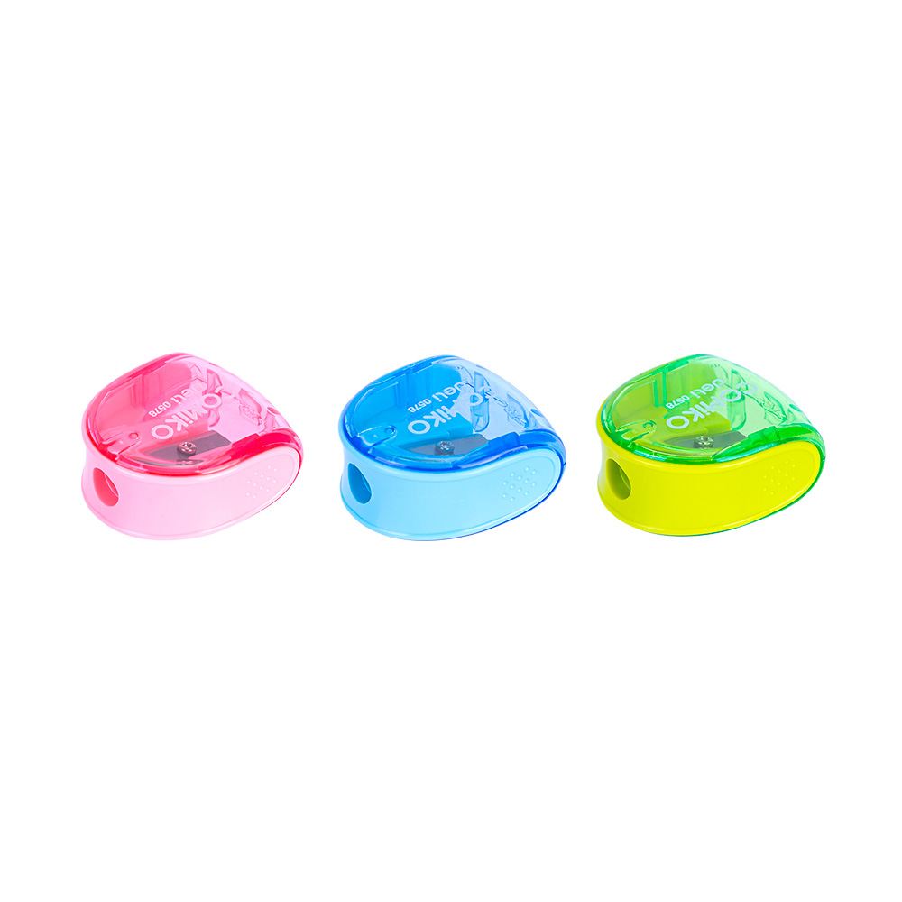 Sacapuntas Plástico 1 hueco c/recipiente Deli en blister *UMV-Inner de 24und surtidas*