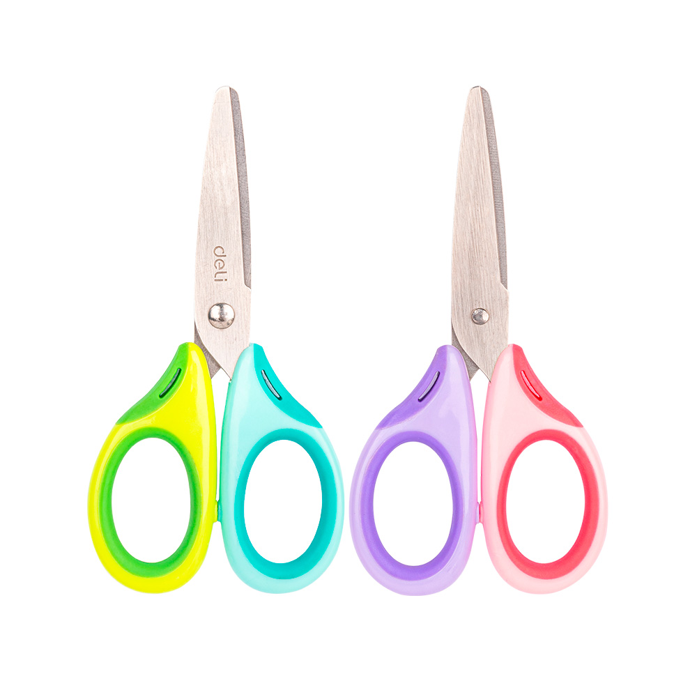 Tijera Escolar p/roma cuchilla acero +4 años Neon Deli blister *UMV-Inner de 12und surtidos*