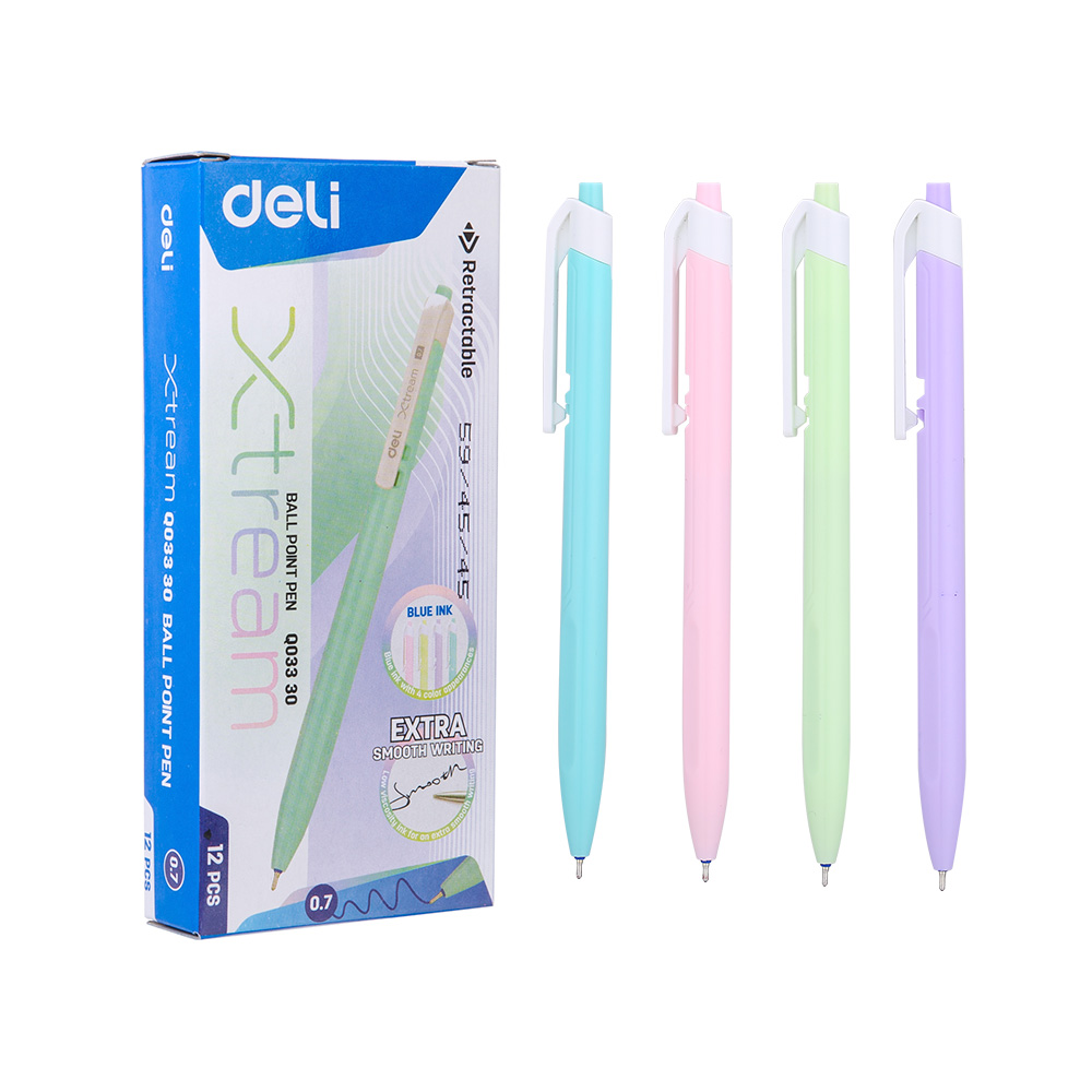 Bolígrafo azúl Extra Suave Xtreme-Deli pastel *UMV-1 caja de 12und*