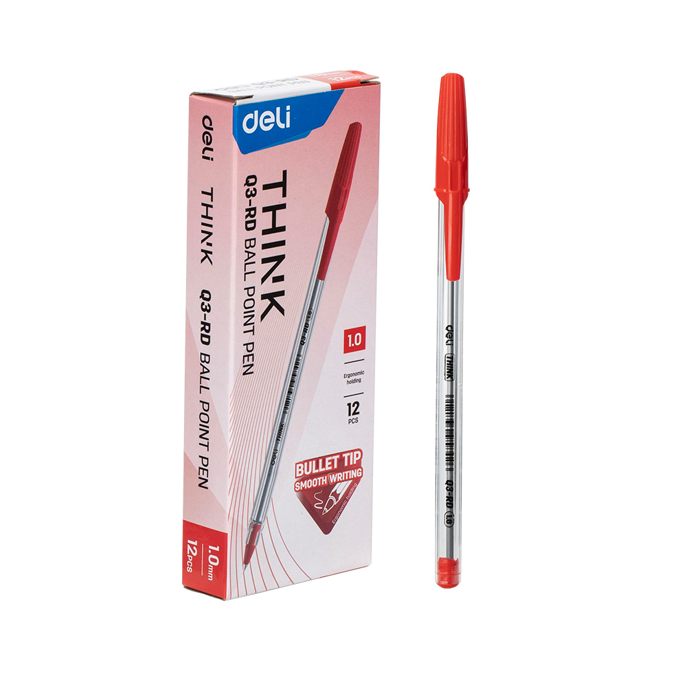 Bolígrafo rojo Extra Suave Arrow-Deli *UMV-1 caja de 12und*