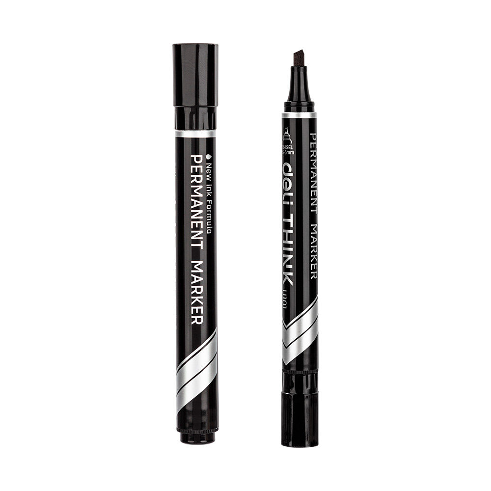 Marcador Permanente negro p/biselada Think-Deli *UMV-1 caja de 12und*
