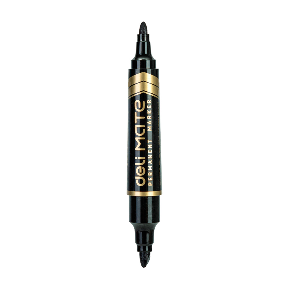 Marcador Permanente Negro p/biselada & p/redonda Mate-Deli *UMV-1 caja de 10und*