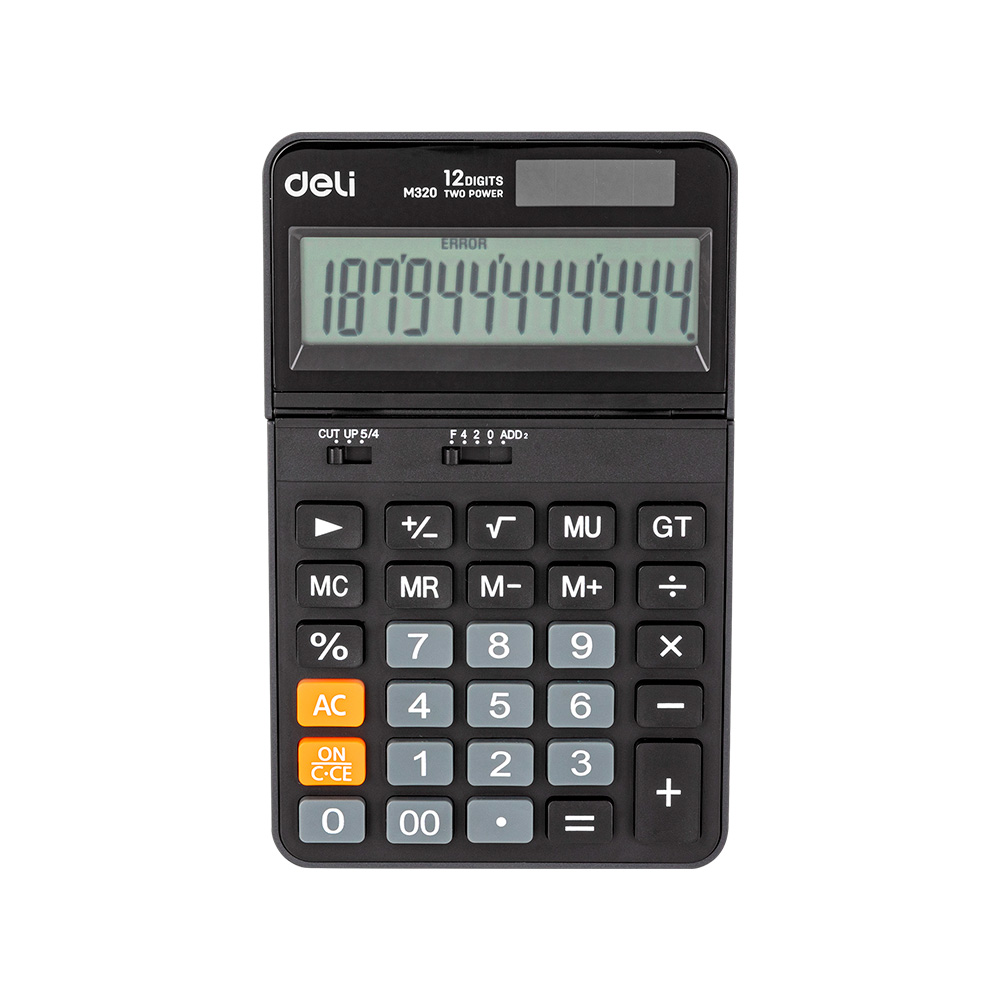 Calculadora 12 dígitos negro Deli *UMV-1und*