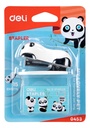 Kit de engrapadora 15pág + grapas #10 panda Deli blister *UMV-Inner de 12 kits surtidos*