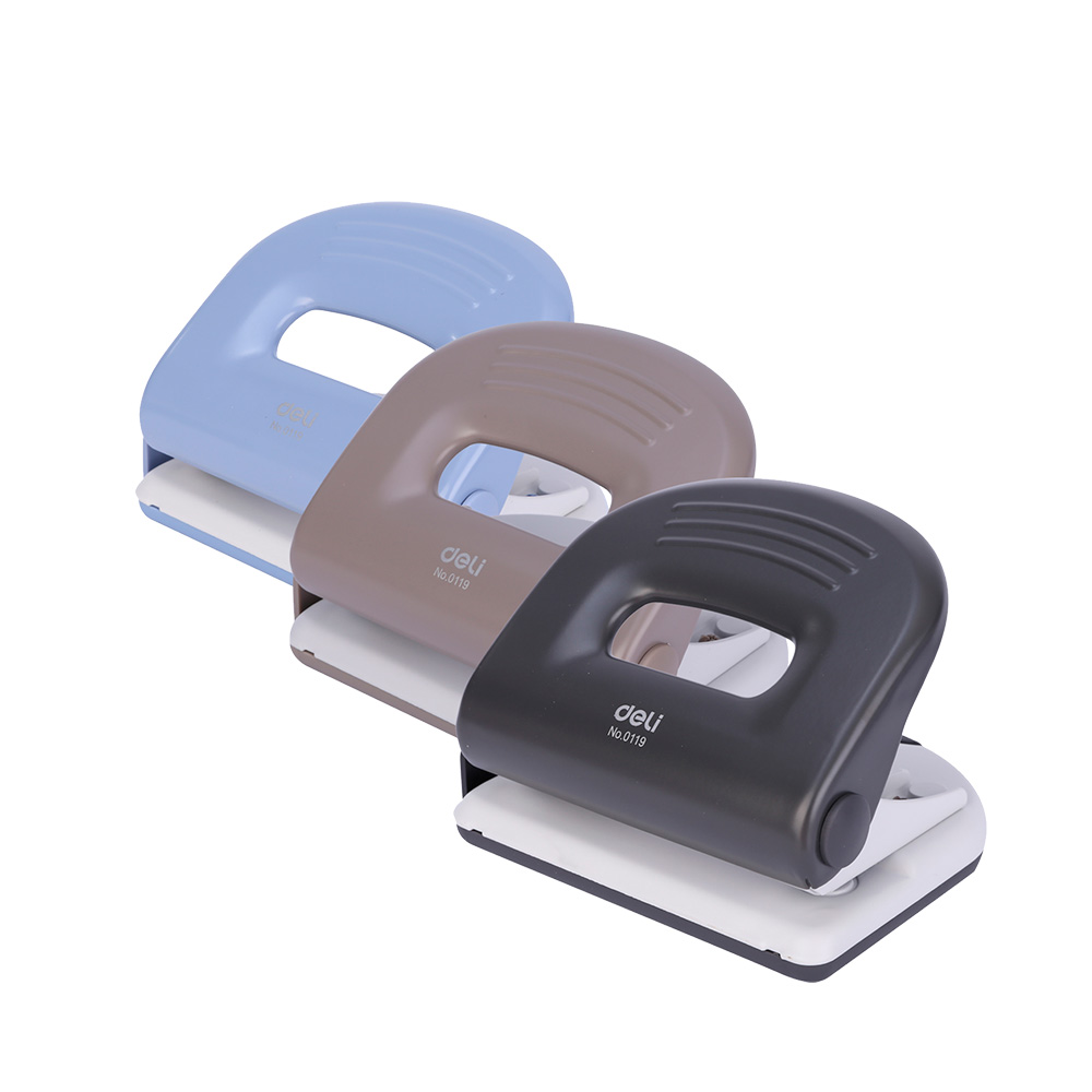 Perforador metálico Deli 25pág. 2 huecos Φ6mm surtido *UMV-1und*
