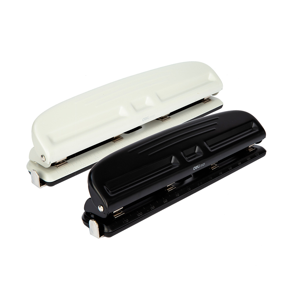 Perforador metálico Deli 10pág. 4 huecos Φ6mm surtido *UMV-1und*