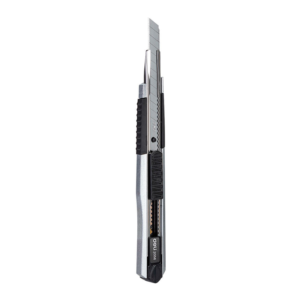 Exacto metálico 13 hojillas acero SK5 Deli c/sistema de lock *UMV-Inner de 12und*