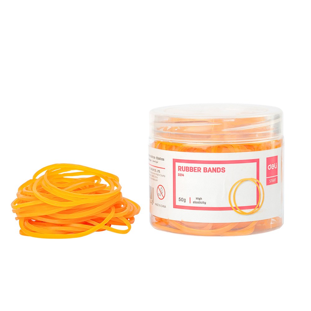 Ligas amarillas 70mm tarro plástico 50g *UMV-12 tarros*