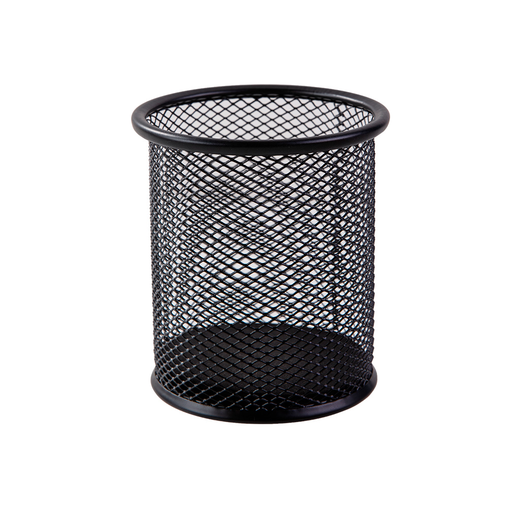Portalápices de malla metálica negra Deli φ91×98mm *UMV-1und*
