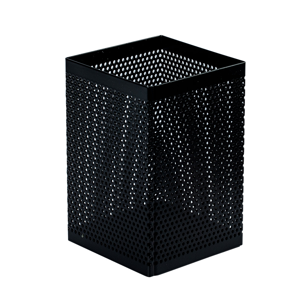 Portalápices de malla metálica negra Deli 73x73x115mm *UMV-1und*