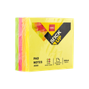 Notas Adhesivas Fluorecentes Deli 3×3" Bloque 4x100 *UMV-Inner de 6und*