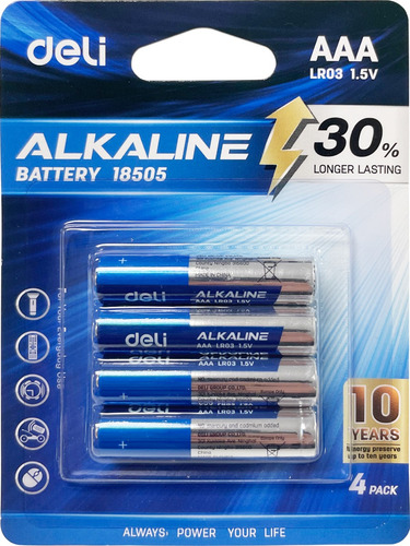 Baterías AAA Deli LR03 4xblister *UMV-Inner 20 blisters*