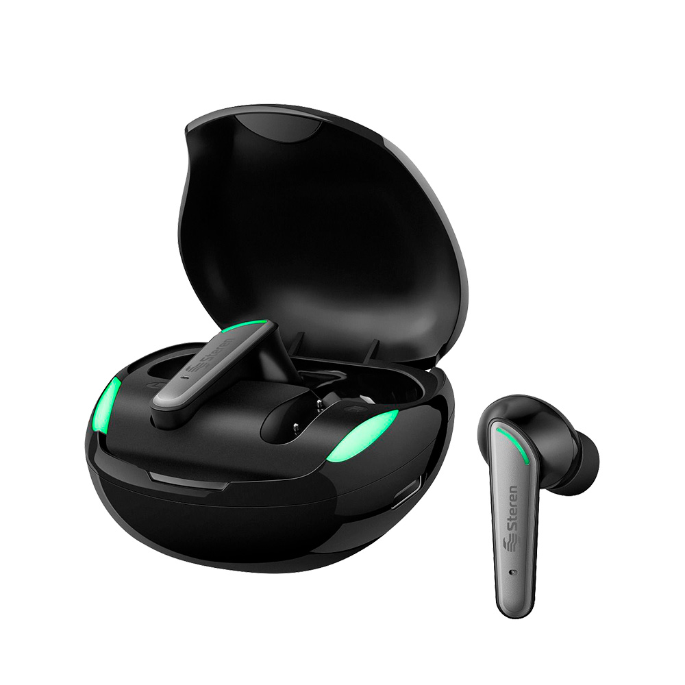 Audífonos inálambricos Bluetooth Steren FreePods Touch True batería 4h + 12h negros 