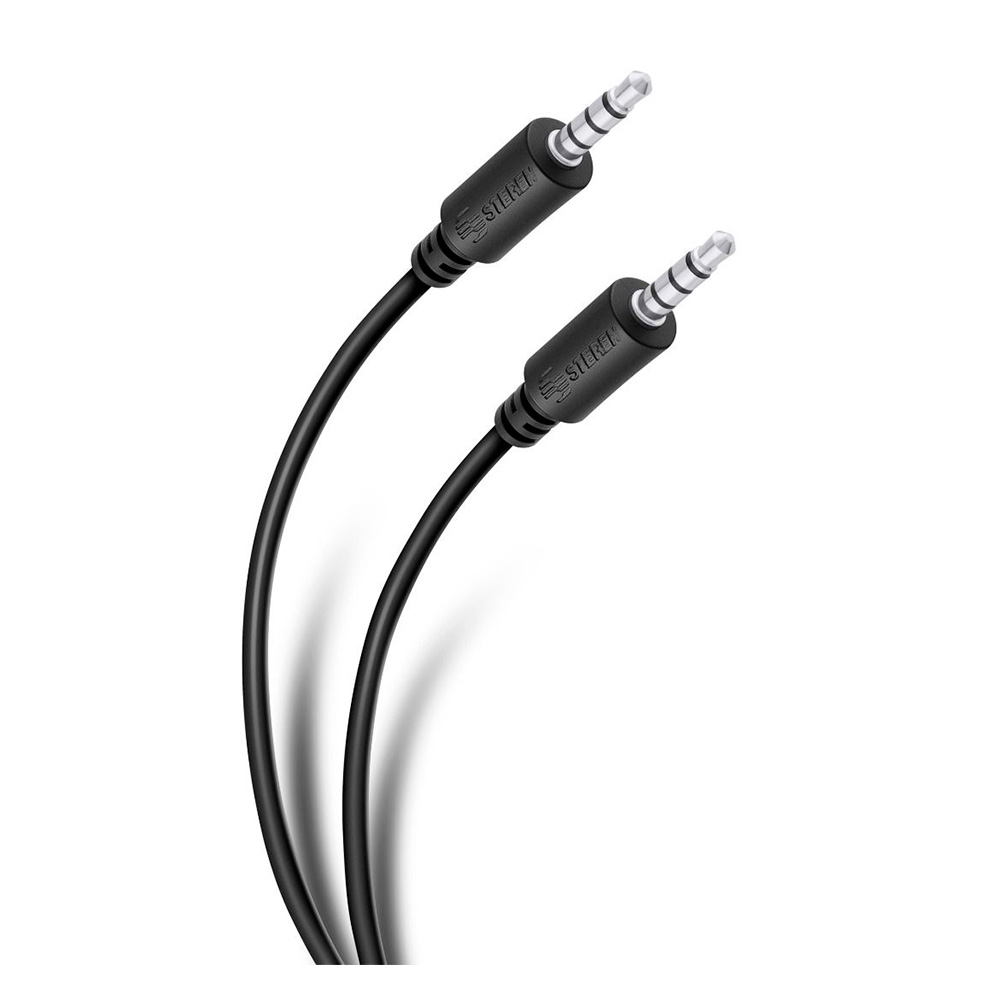 Cable de audio auxiliar Steren 3.5 mm plug a plug de 1.8m