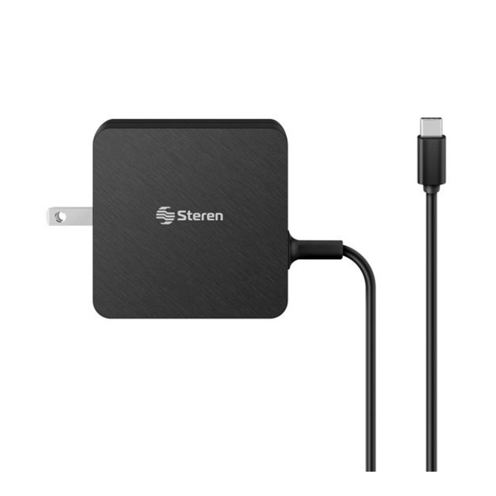 Cargador USB C Steren para laptop celular tablet 65W 