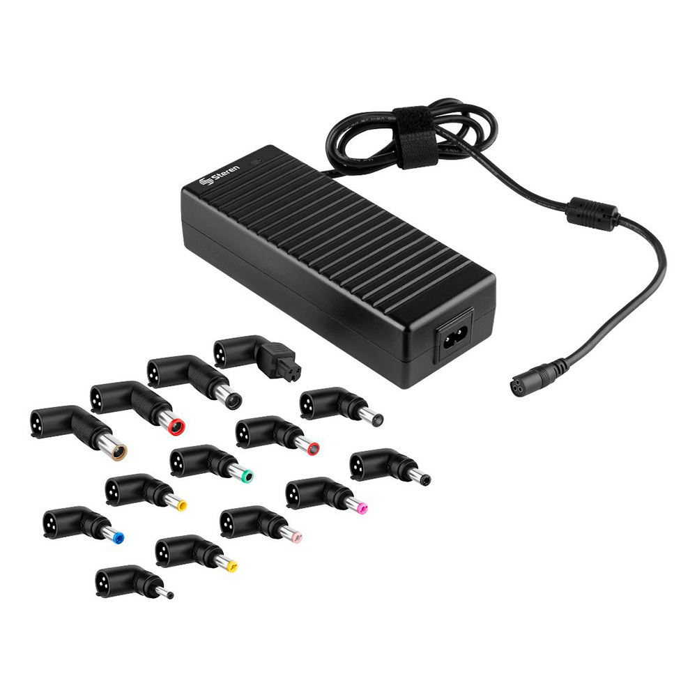 Cargador para laptop universal 120W Steren con 14 conectores
