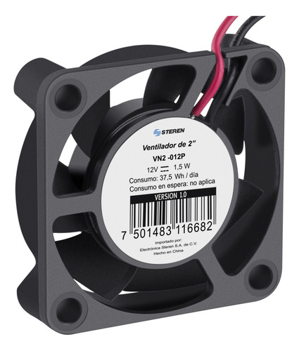 Fan cooler ventilador plástico 2" 12 Vcc Steren
