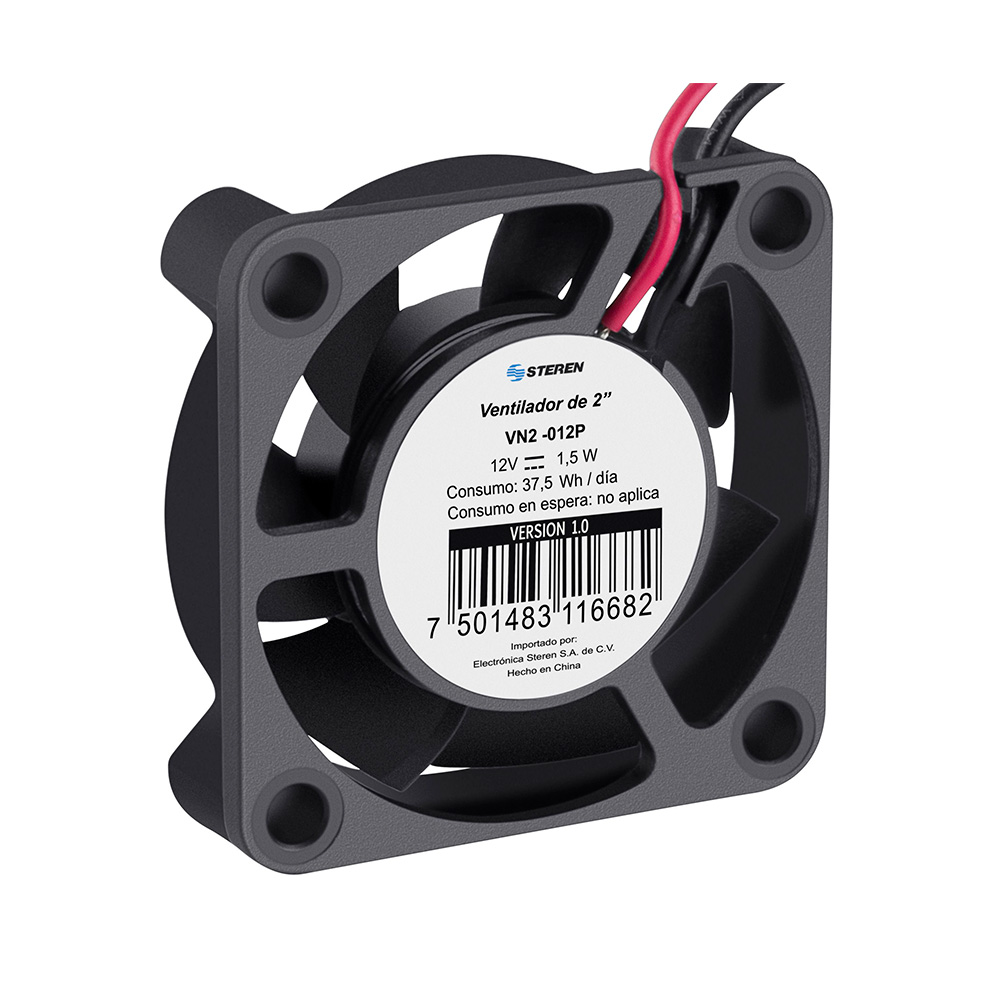 Fan cooler ventilador plástico 2" 12 Vcc Steren