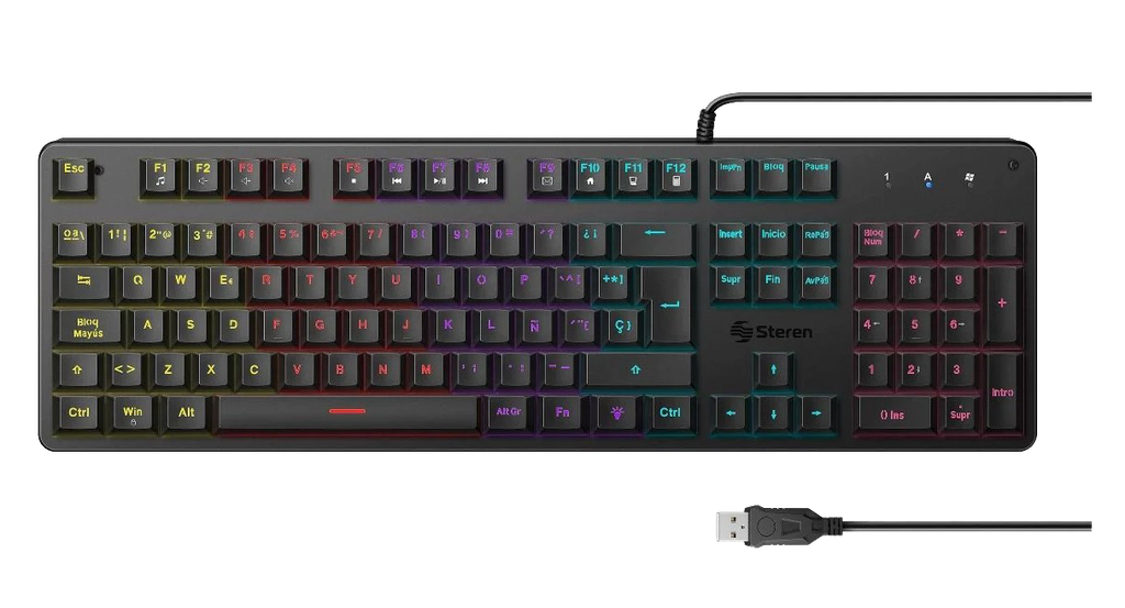 Teclado USB mecánico para gamer Steren