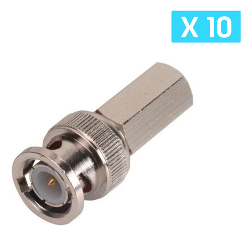 Conector BNC enroscable para Cable RG59 y RG62 Steren bolsa de 10 und