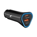 Cargador carro USB + USB C Turbo Charge QC 38W Steren