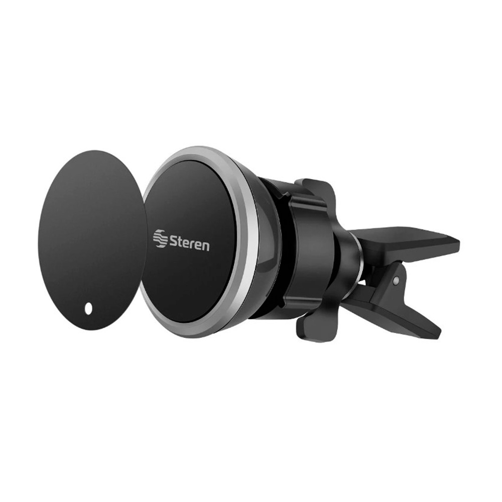 Soporte base para celular magnético con pinza para ventilas Steren